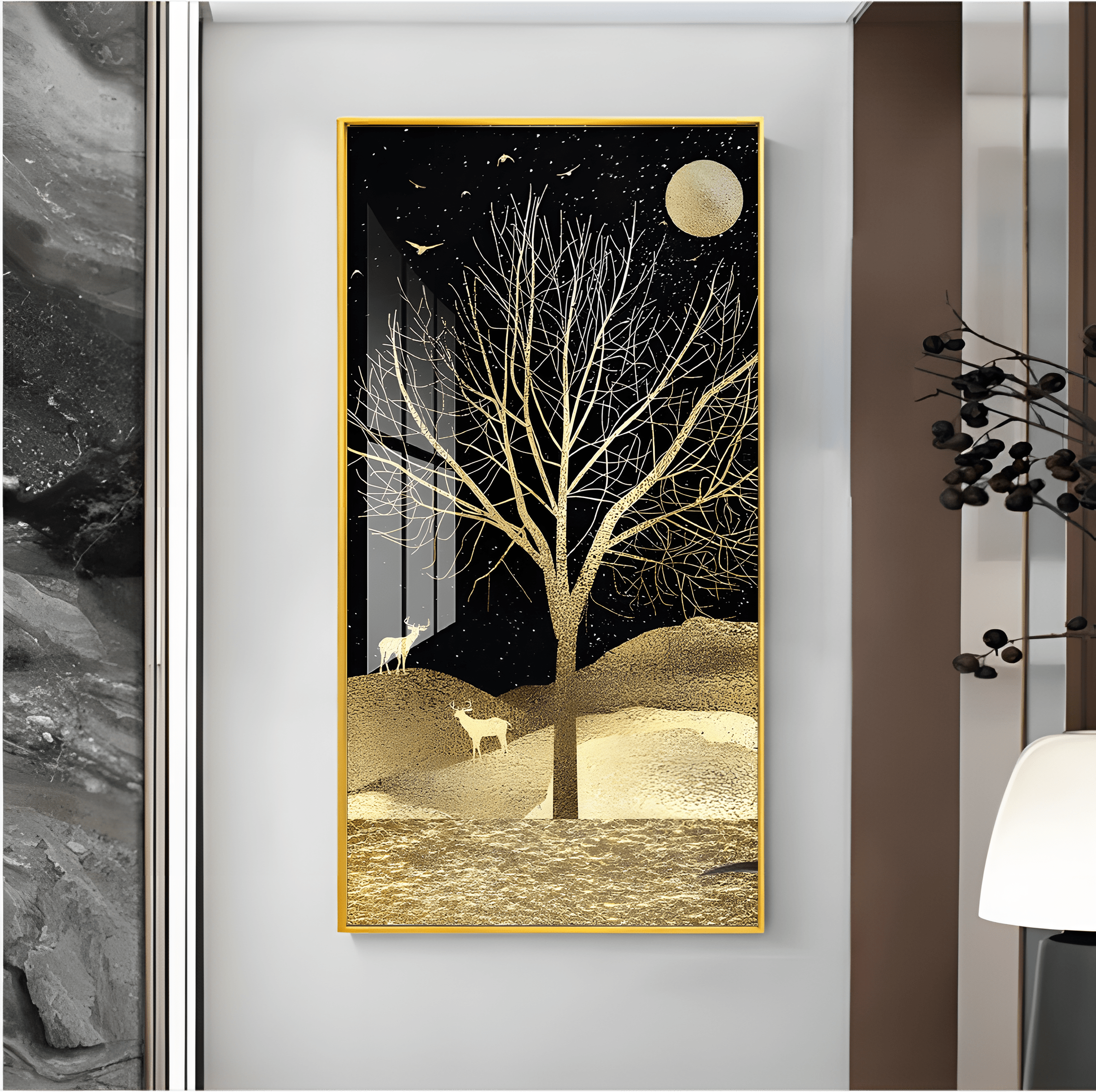 Wall Mural golden tree