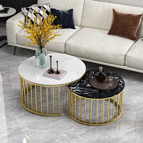 Black & White Marble Nesting Tables