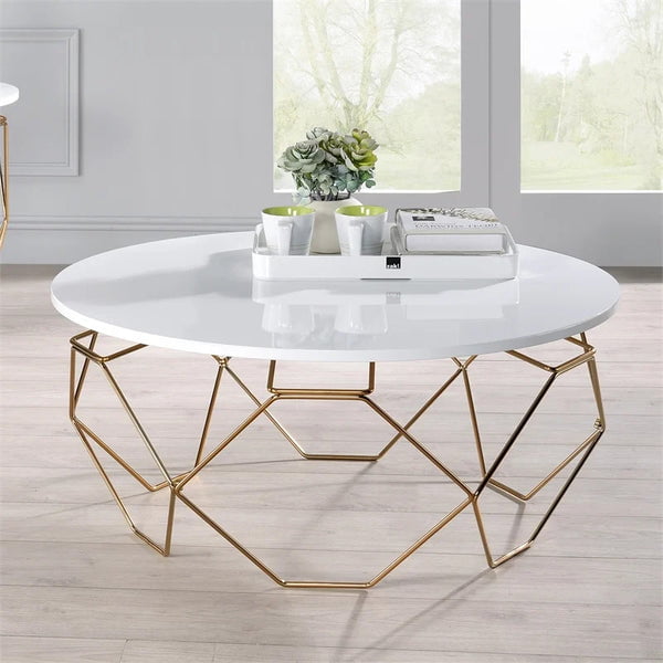 Wire Frame Gold Coffee Table