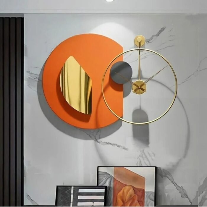 METAL gold Decorative Showpiece Wall Clock